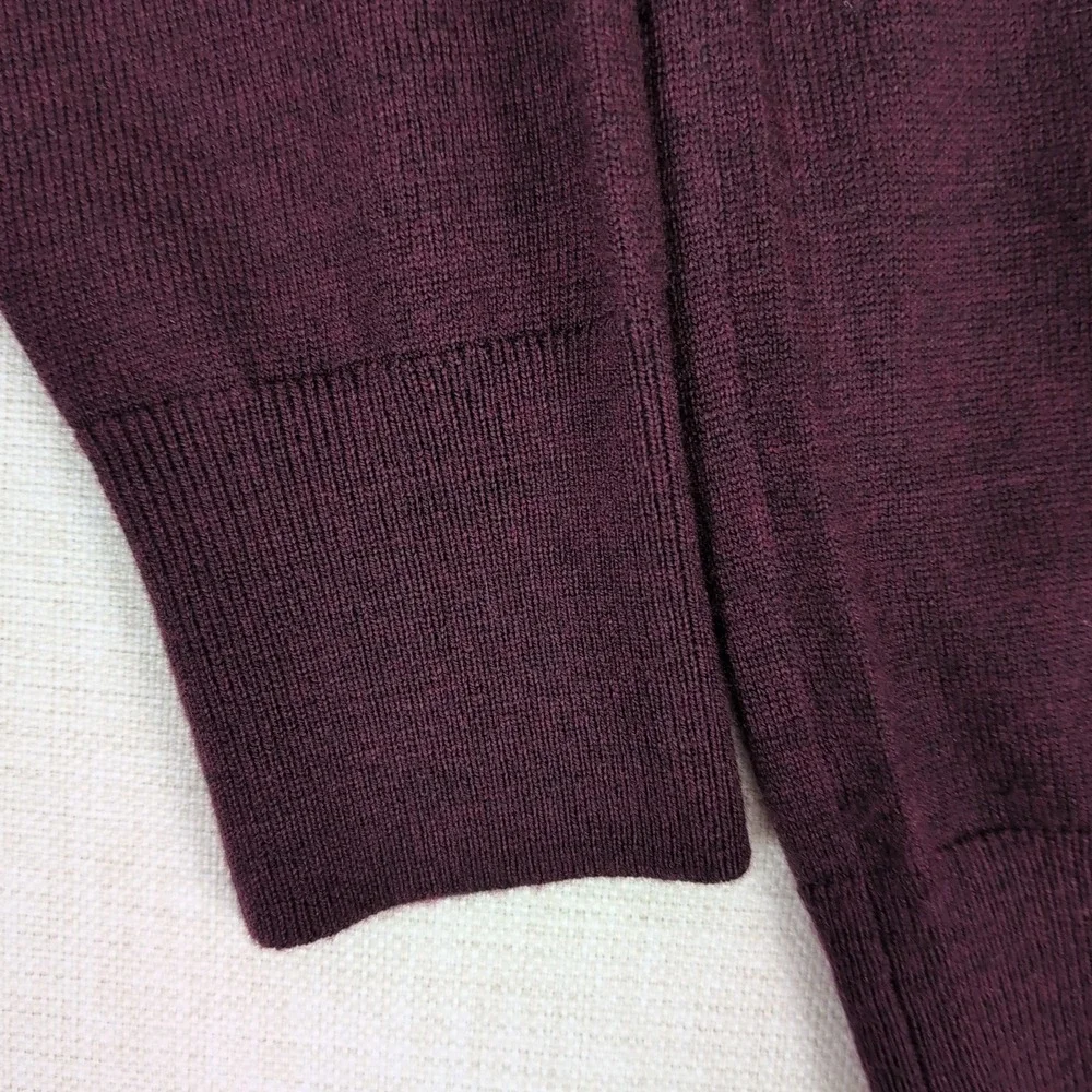 Banana Republic Merino Crew Sweater Mens L Burgundy New Extra Fine Wool